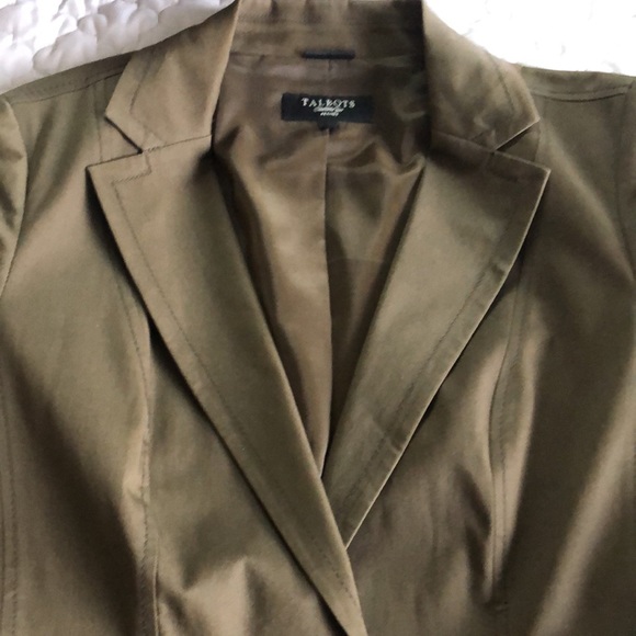 Talbots blazer olive in color. NWOT. - Picture 3 of 4